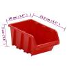 30 Piece Workshop Shelf Set - Red & Black 77x39cm Polypropylene