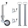 Trailer Jack Wheel 60mm with 2 Support Tubes & Clamps | HipoMarket