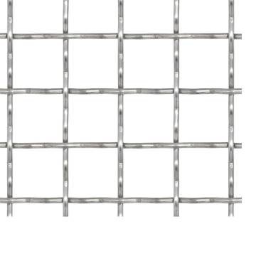 Crimped Garden Wire Fence - Stainless Steel 50x50 cm | HiPoMarket