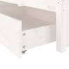 White Bed Frame with Drawers 120x200 cm - Practical & Stylish