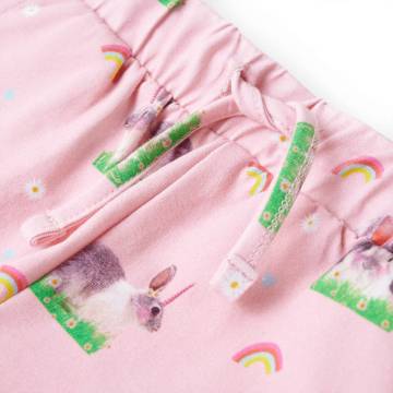 Kids' Light Pink Shorts with Drawstring - Stylish & Comfortable