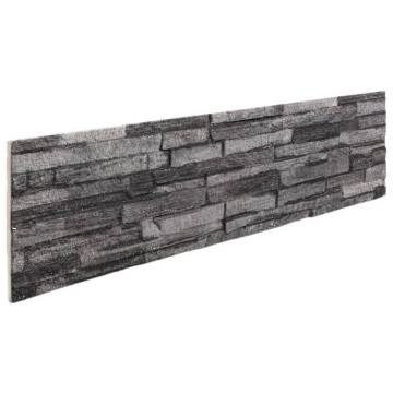 3D Wall Panels Anthracite - 14 pcs EPS, 100x25 cm | HipoMarket