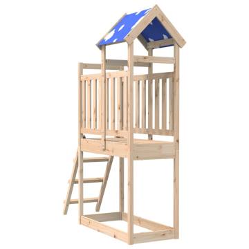 Play Tower with Ladder - Solid Wood Pine | HipoMarket UK