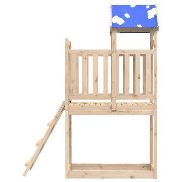 Play Tower with Ladder - Solid Wood Pine | HipoMarket UK