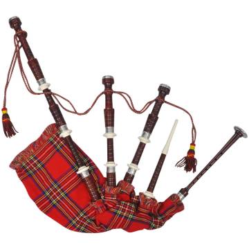 Scottish Great Highland Bagpipe - Red Royal Steward Tartan