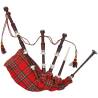 Scottish Great Highland Bagpipe - Red Royal Steward Tartan