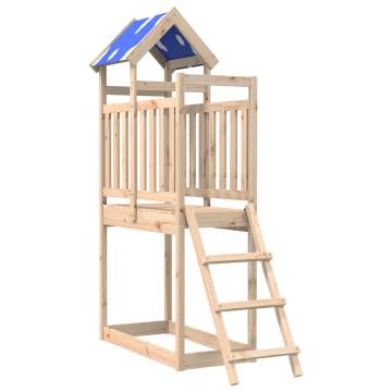 Play Tower with Ladder - Solid Wood Pine | HipoMarket UK