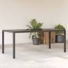 Garden Table with Glass Top Black 190x90x75 cm Poly Rattan Colour black Size 190 x 90 x 75 cm Quantity in Package 1 Material glass 