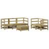 6 Piece Garden Sofa Set - Durable Impregnated Pine Wood