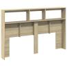 Headboard Cabinet with LED - Sonoma Oak | Hipomarket