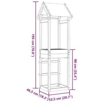 Play Tower - Solid Wood Pine for Outdoor Fun | HipoMarket