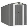 Light Grey Garden Shed - Galvanised Steel Storage Solution