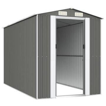 Light Grey Garden Shed - Galvanised Steel Storage Solution