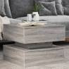 Coffee Table with LED Lights Grey Sonoma 50x50x40 cm Colour grey sonoma Quantity in Package 1 Length 50 cm 