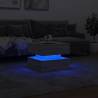 Modern Coffee Table with LED Lights - Grey Sonoma 50x50 cm