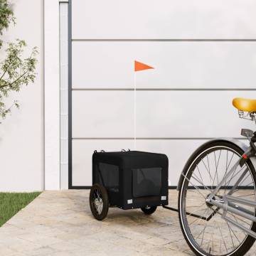 Durable Pet Bike Trailer | Black Oxford Fabric & Iron | HipoMarket