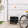 Pet Bike Trailer Black Oxford Fabric&Iron Colour black Size 54.5 x 120 x 53 cm 