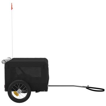 Durable Pet Bike Trailer | Black Oxford Fabric & Iron | HipoMarket