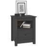 Stylish Grey Bedside Cabinet | Solid Pine Wood - 40x35x49 cm