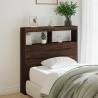 Headboard Cabinet with LED Brown Oak 100x17x102 cm Colour brown oak Size 100 x 17 x 102 cm Quantity in Package 1 