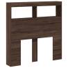 Headboard Cabinet with LED - Brown Oak - 100x17x102 cm