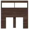 Headboard Cabinet with LED - Brown Oak - 100x17x102 cm