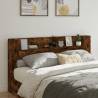 Headboard Cabinet with LED Smoked Oak 200x16.5x103.5 cm Colour smoked oak Size 200 x 16.5 x 103.5 cm Quantity in Package 1 