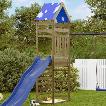 Play Tower with Rockwall - Durable Pinewood Fun | HipoMarket