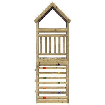 Play Tower with Rockwall - Durable Pinewood Fun | HipoMarket