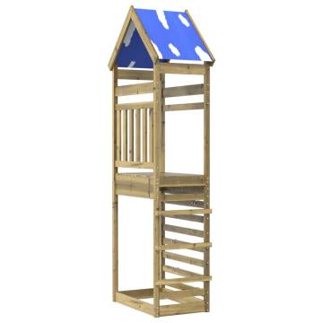 Play Tower with Rockwall - Durable Pinewood Fun | HipoMarket