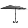 Outdoor Parasol with Aluminium Pole - 460x270 cm Anthracite