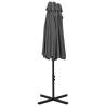 Outdoor Parasol with Aluminium Pole - 460x270 cm Anthracite