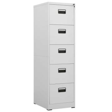 Filing Cabinet Light Grey - Modern Steel Storage Solution