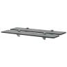 Floating Shelves 2 pcs Glass 60x20 cm 8 mm Colour black Size 60 x 20 cm Quantity in Package 2 Number of Pieces 1 