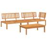 3 Piece Garden Pallet Sofa Set - Solid Acacia Wood