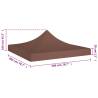 Brown Party Tent Roof 2x2 m - Durable & Weather Resistant