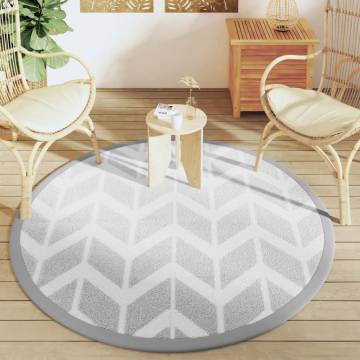 Outdoor Carpet Grey Ø160 cm PP - Trendy & Durable