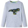 Kids' T-shirt with Long Sleeves Grey Melange 104 Colour grey Size 104 (3-4y) 