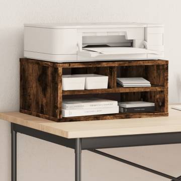 Printer Stand Smoked Oak - Organize Your Workspace | Hipo Market