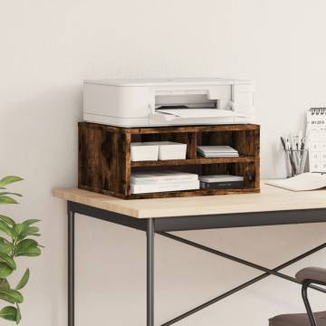 Printer Stand Smoked Oak - Organize Your Workspace | Hipo Market