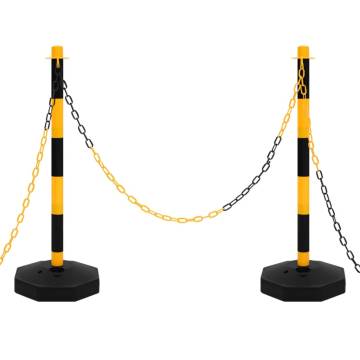 Chain Post Set with 10m Plastic Chain - Affordable Safety