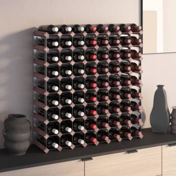 Elegant Brown Wood Wine Rack | Holds 72 Bottles