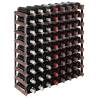 Elegant Brown Wood Wine Rack | Holds 72 Bottles