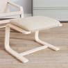 Footstool Cream 51x41x40 cm Fabric Colour cream Quantity in Package 1 