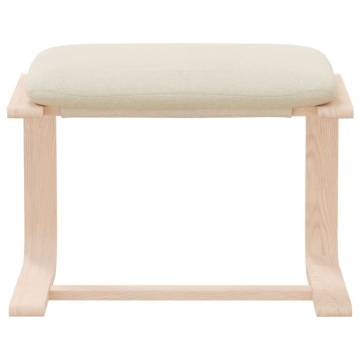 Cream Fabric Footstool - Modern & Durable | HipoMarket