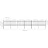 Garden Fence with Spear Top Steel (1.5-1.75)x10.2 m Black