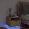 Bedside Cabinet with LED Lights Sonoma Oak 40x39x37 cm Colour sonoma oak Quantity in Package 1 