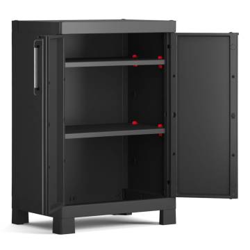 Keter Base Storage Cabinet Detroit Black | Durable & Stylish Storage