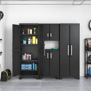 Keter Base Storage Cabinet Detroit Black | Durable & Stylish Storage