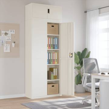 File Cabinet White 90x40x240 cm Steel - Durable Storage Solution